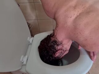Toilet bitch self humiliation