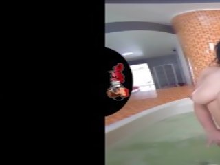Vrlatina - hot to trot Teen Lets You Fuck Her Big Breasts in the smashing Tub - Vr