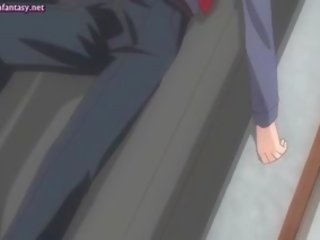 Tenåring anime stuepike i hvit strømper